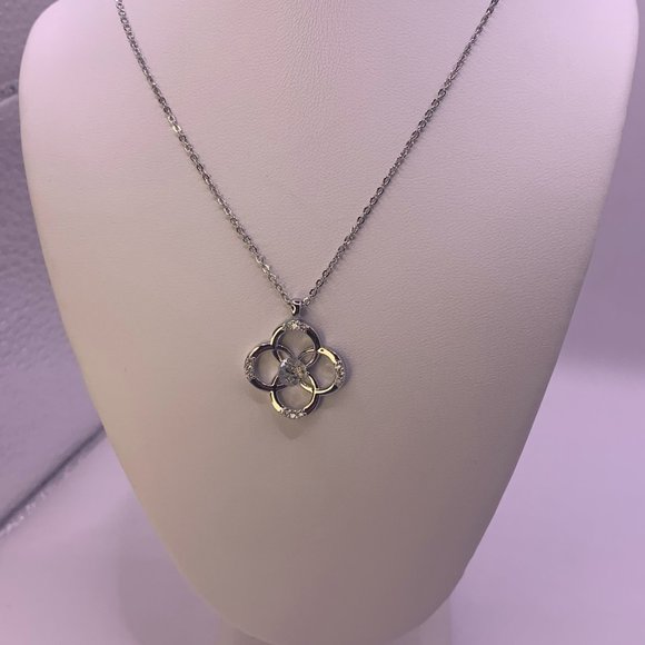 4 Ring Swarovski Crystal Elements Necklace - Picture 3 of 4